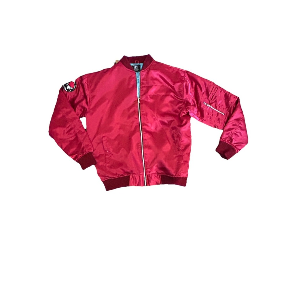 Vintage Hypland Worldwide Red Bomber Jacket Japan Flag Large Streetwear
